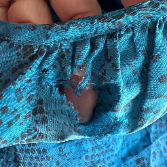 Rebecca Taylor Womens Dress blue sz 6 silk animalcore snake regency casual - Picture 8 of 9